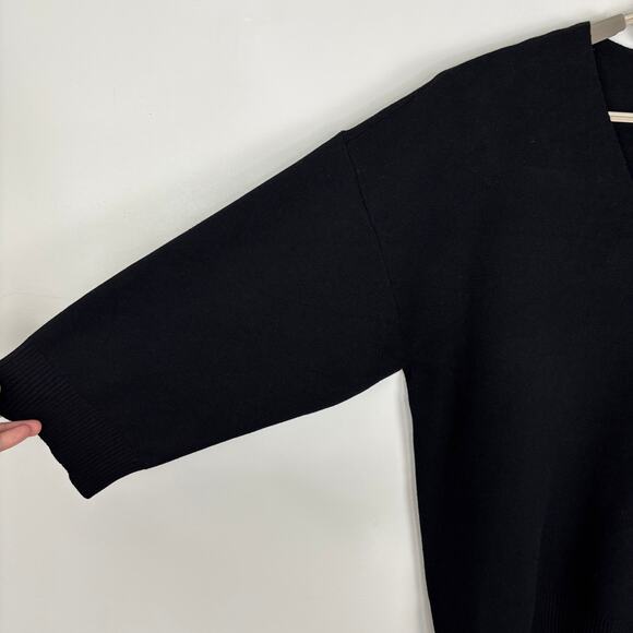 Aritzia wilfred free Black Souvenir Sweater oversized v-neck 1/Small minimalist - Picture 4 of 7